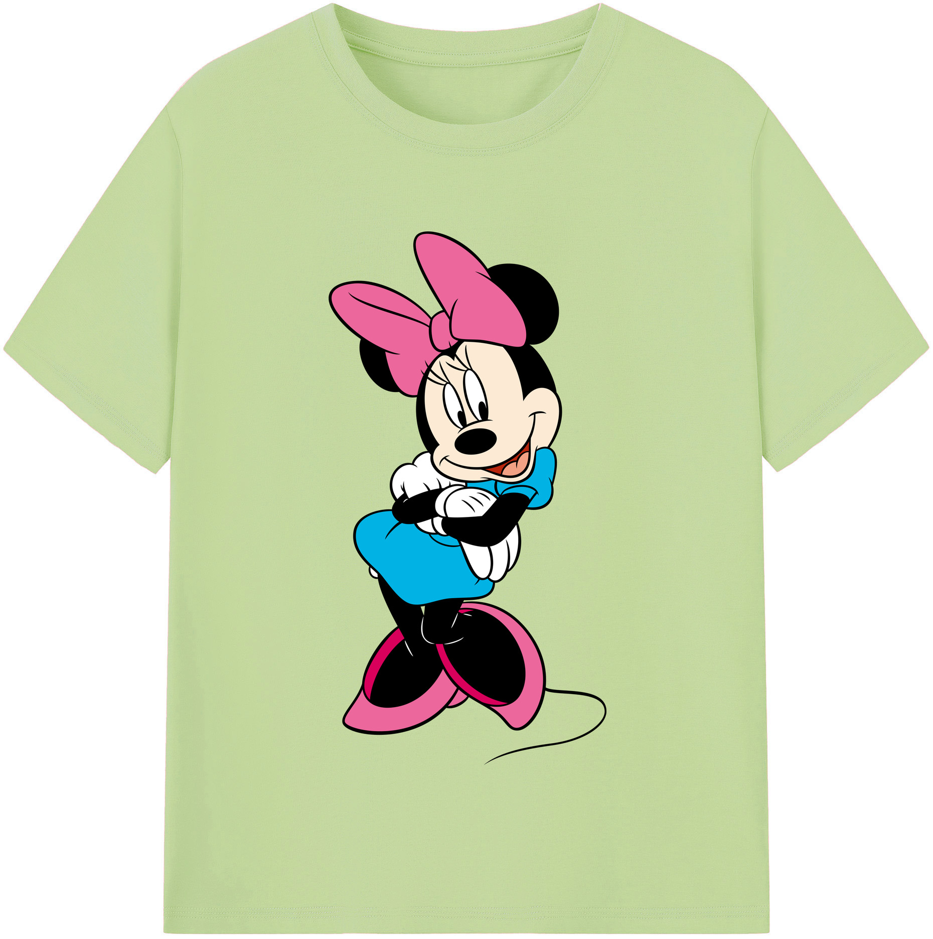 （画像用） ミッキーマウス Mickey Mouse 綿100％半袖Tシャツ（フロントプリント）